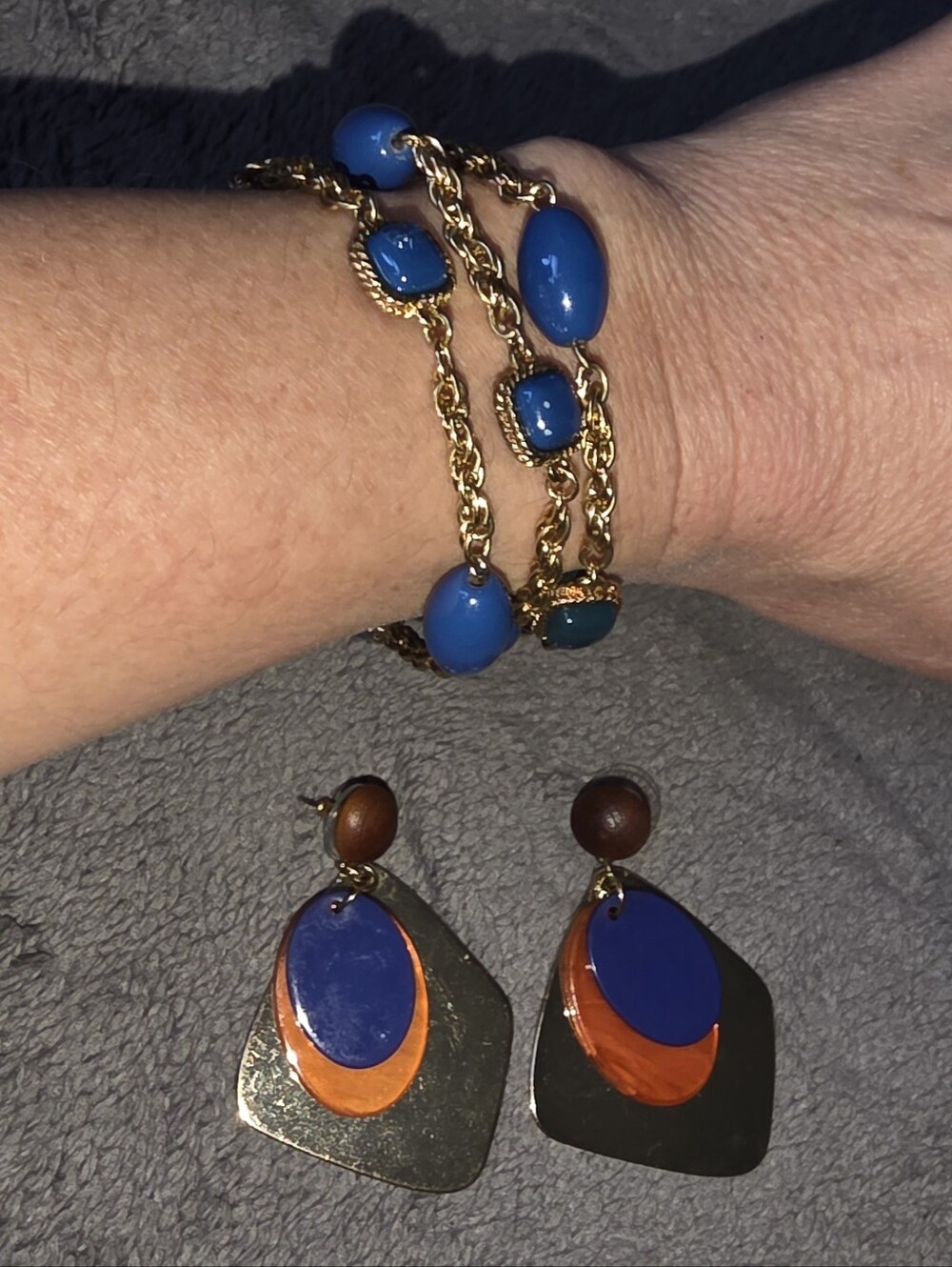 Monet Chain Bracelet and Earrings Set